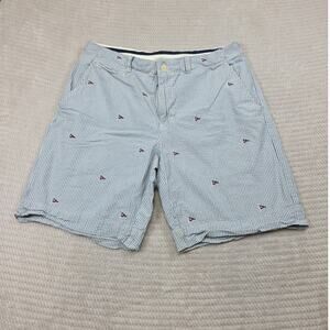 Polo Ralph Lauren Shorts Mens 36 Preppy Nautical Flag Embroidered Beachy Coastal